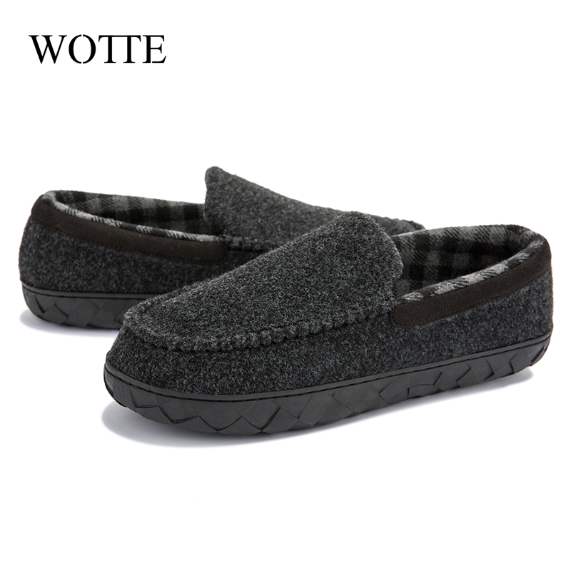 Men'S Shoes With Memory Foam - Men Cotton Slippers Microsuede Moccasins Shoes