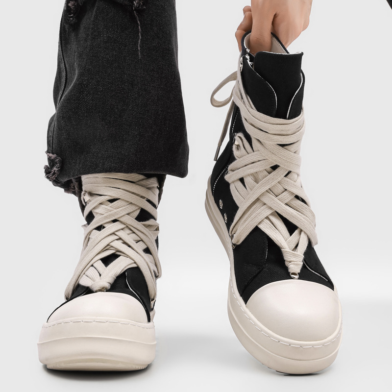 High Quality Men's High Top Ca - Canvas Sneaker High 评论和价格
