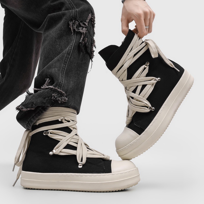 High Quality Men's High Top Ca - Canvas Sneaker High 评论和价格