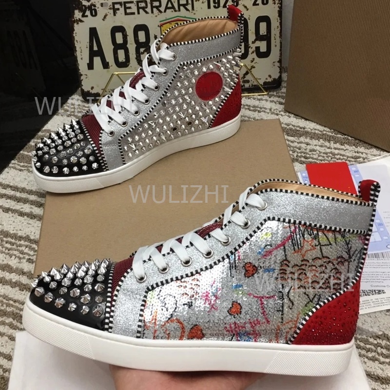 Colorful Sequins Graffiti Red  - Men Shoes Red Tape 评论和价格
