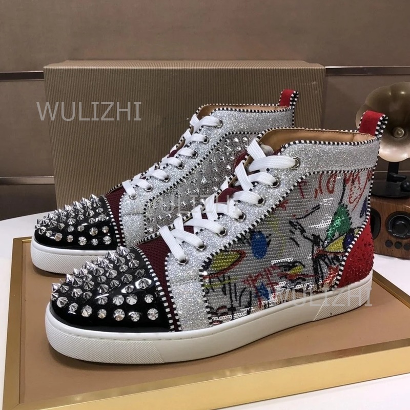 Colorful Sequins Graffiti Red  - Men Shoes Red Tape 评论和价格
