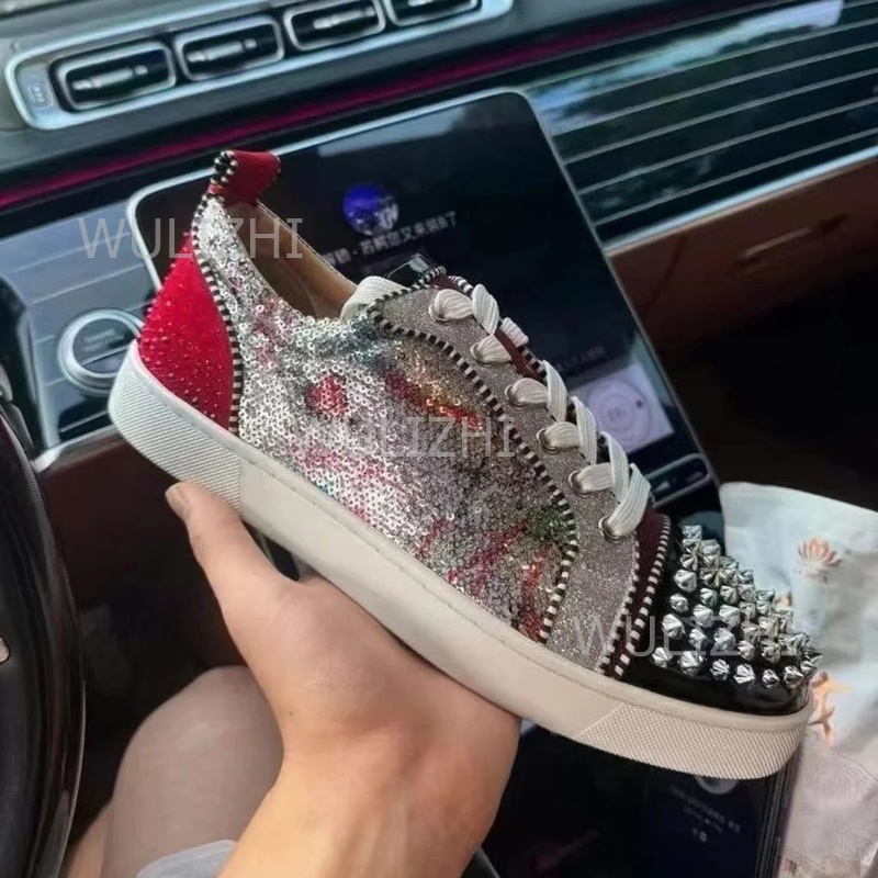 Colorful Sequins Graffiti Red  - Men Shoes Red Tape 评论和价格