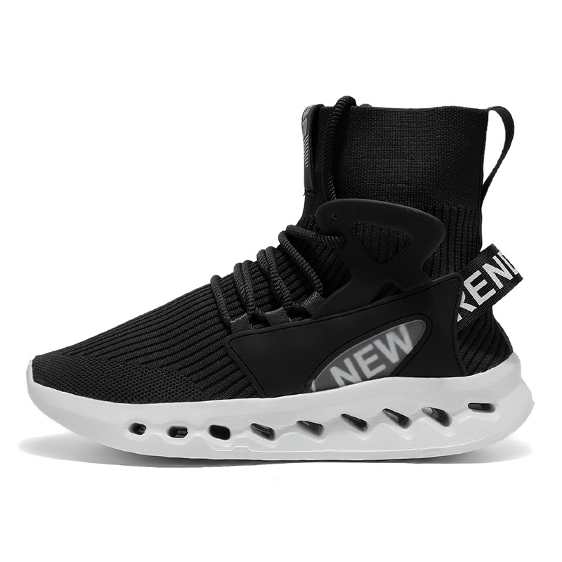 Trendy Men High Top Sock Shoes - Canvas Sneaker High 评论和价格