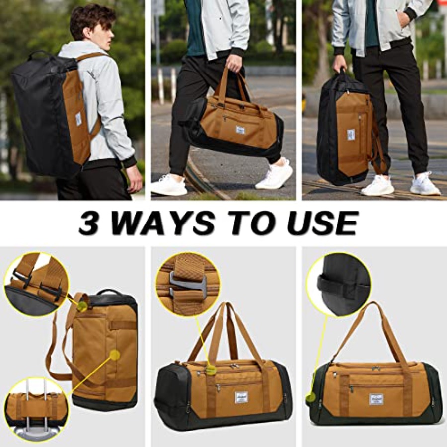 Travel Duffle Bag for men 40L  - Men'S Shoes For Gym 评论和价格