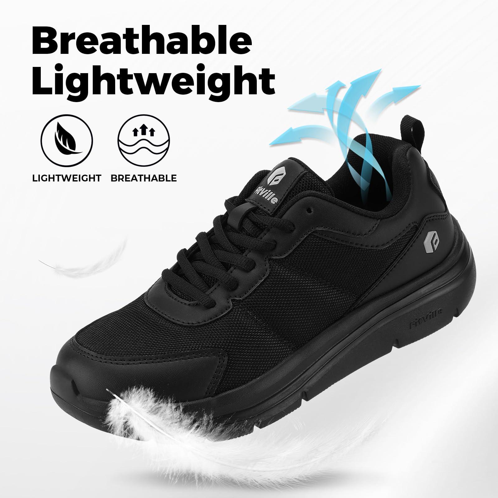FitVille Men's Walking Shoes W - Men'S Shoes For Plantar Fasciitis 评论和价格