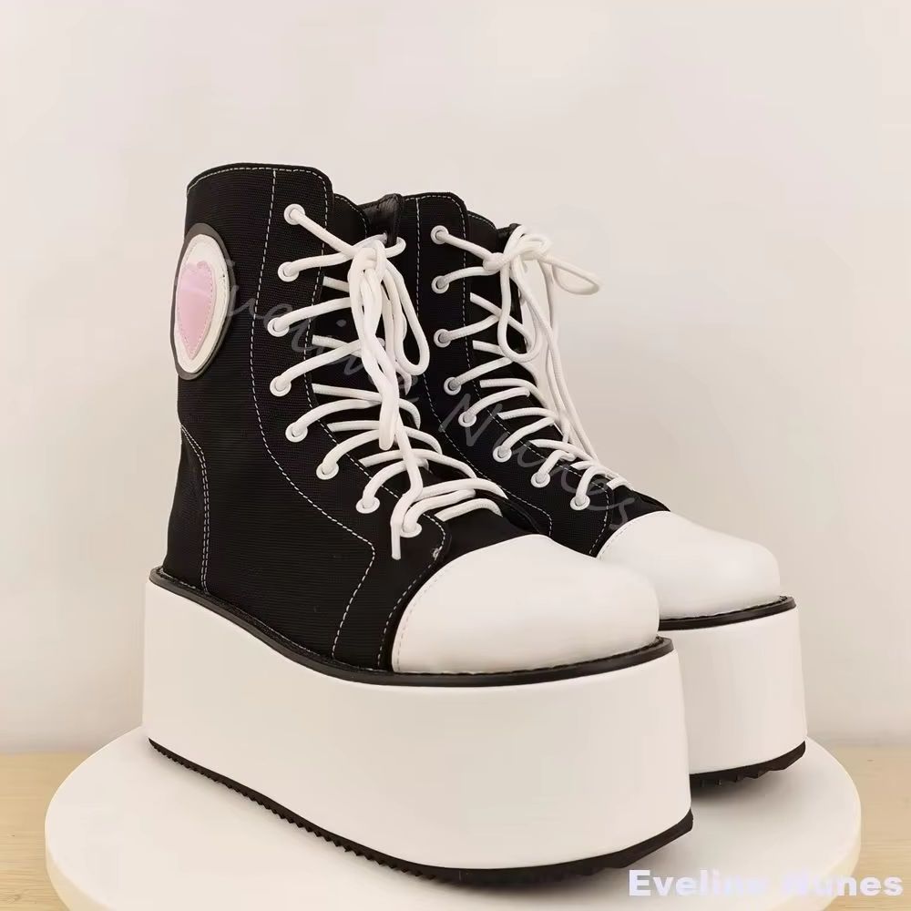 Thick-soled High-top Canvas Sh - Canvas Sneaker High 评论和价格