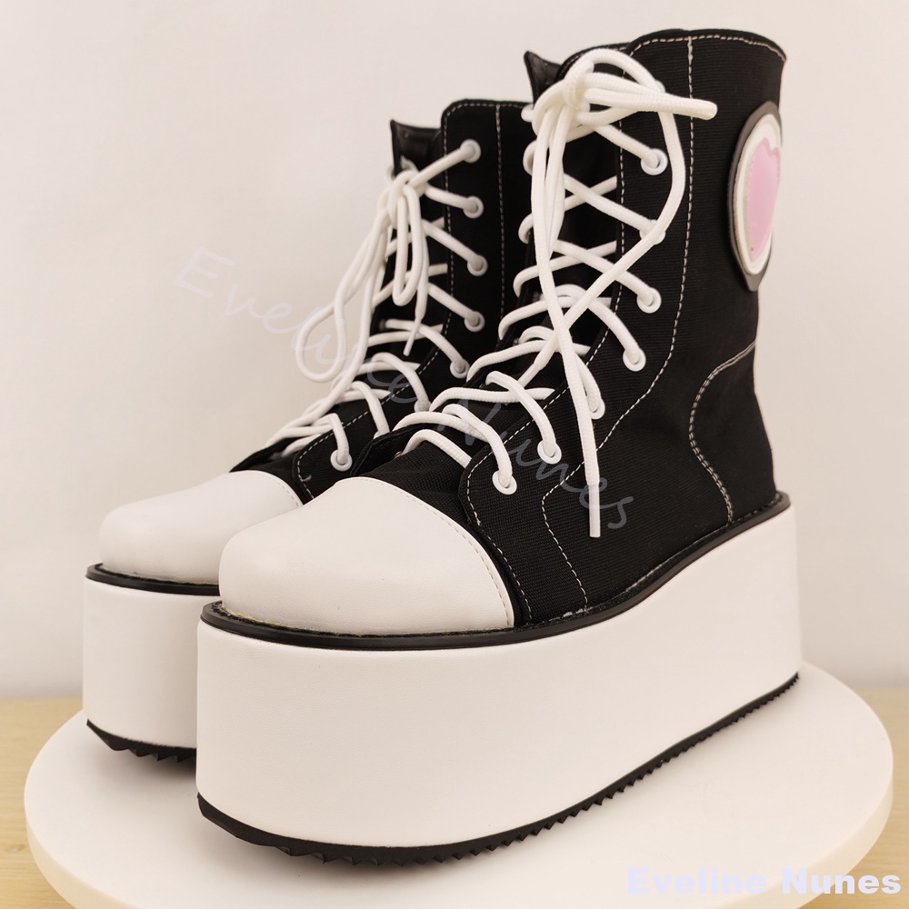 Thick-soled High-top Canvas Sh - Canvas Sneaker High 评论和价格