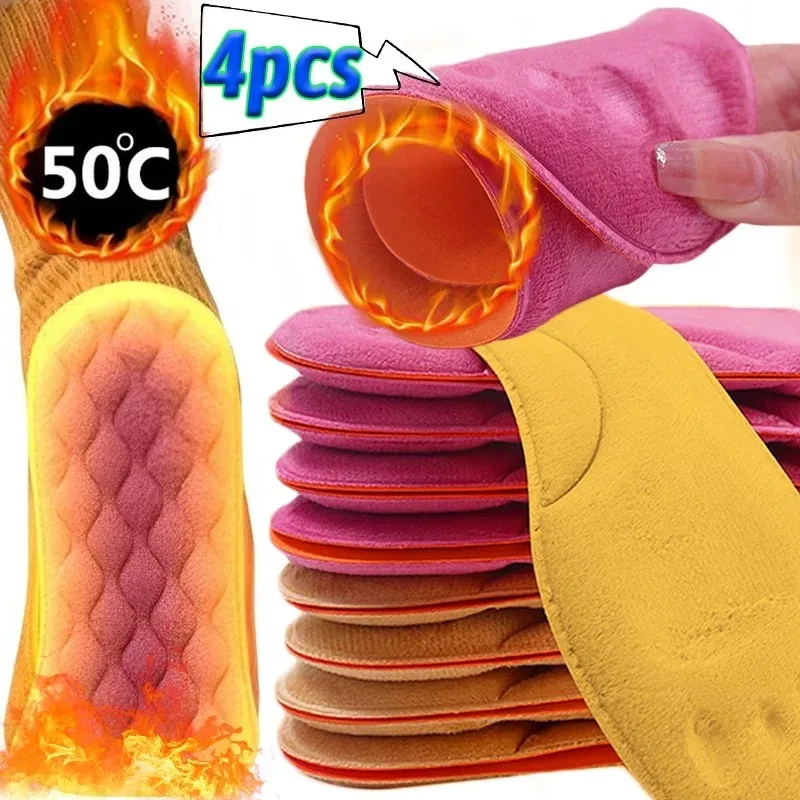 4pcs Winter Men Women Self Hea - Men'S Shoes With Memory Foam 评论和价格