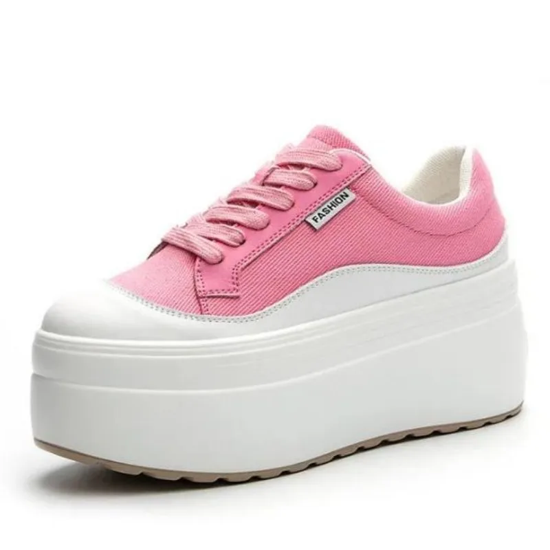 8cm New Canvas Genuine Leather - Canvas Sneaker High 评论和价格
