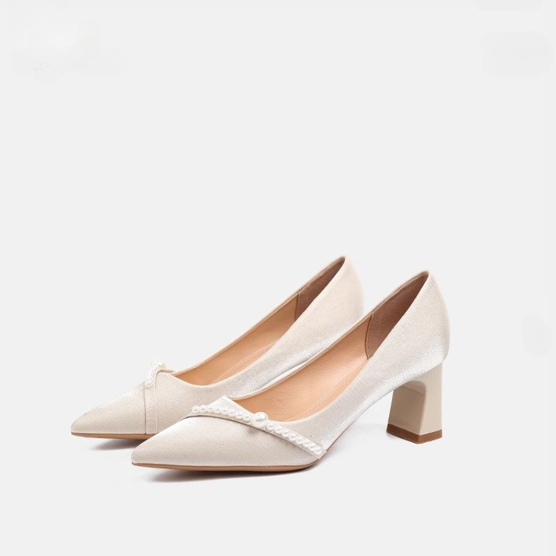 Elegant Pearl Embellished Poin - Men Shoes Elegant 评论和价格