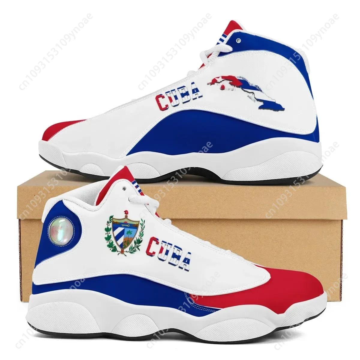 CUBA Flag Print Cool Men Baske - Men'S Shoes Basketball 评论和价格