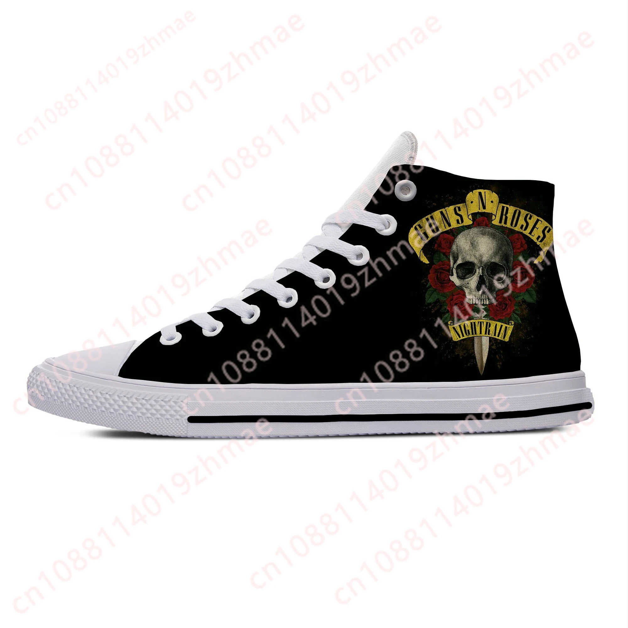 Hot 3D Guns N Rose Heavy Metal - Canvas Sneaker High 评论和价格