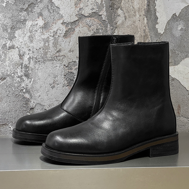 Vintage Mens Boots Luxury Hand - Men Shoes Elegant 评论和价格
