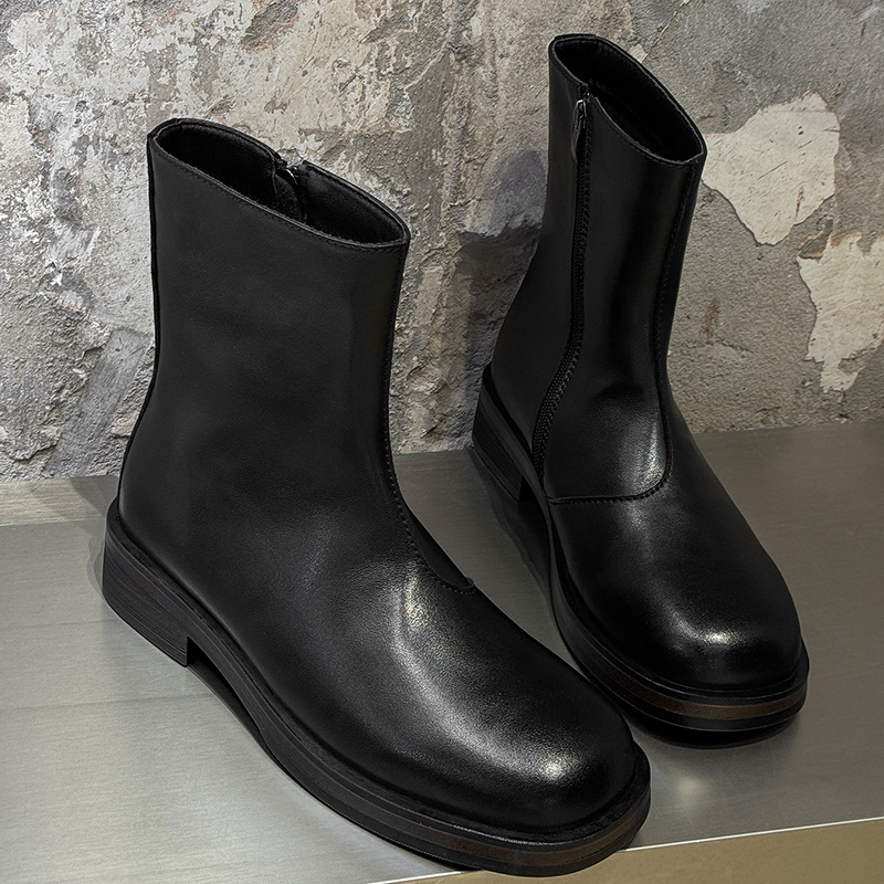 Vintage Mens Boots Luxury Hand - Men Shoes Elegant 评论和价格