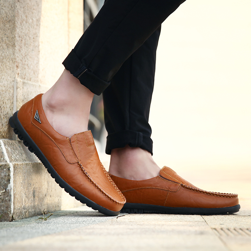 Genuine Leather Men Casual Sho - Men Shoes Elegant 评论和价格