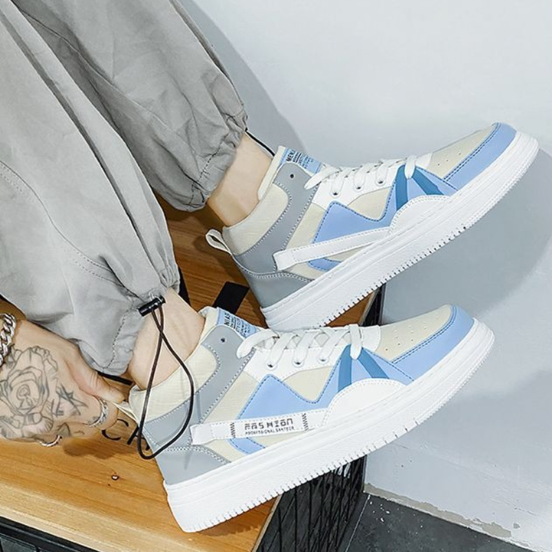 Men‘s Thick Sole White High To - Canvas Sneaker High 评论和价格