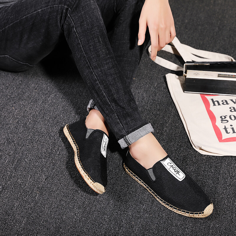 Linen Male Casual Shoes Loafer - Men Shoes Elegant 评论和价格